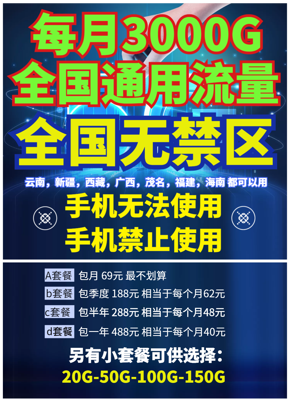 W023/电信-设备卡 无禁区(除手机外任何设备都可以用)商品详情(图2)