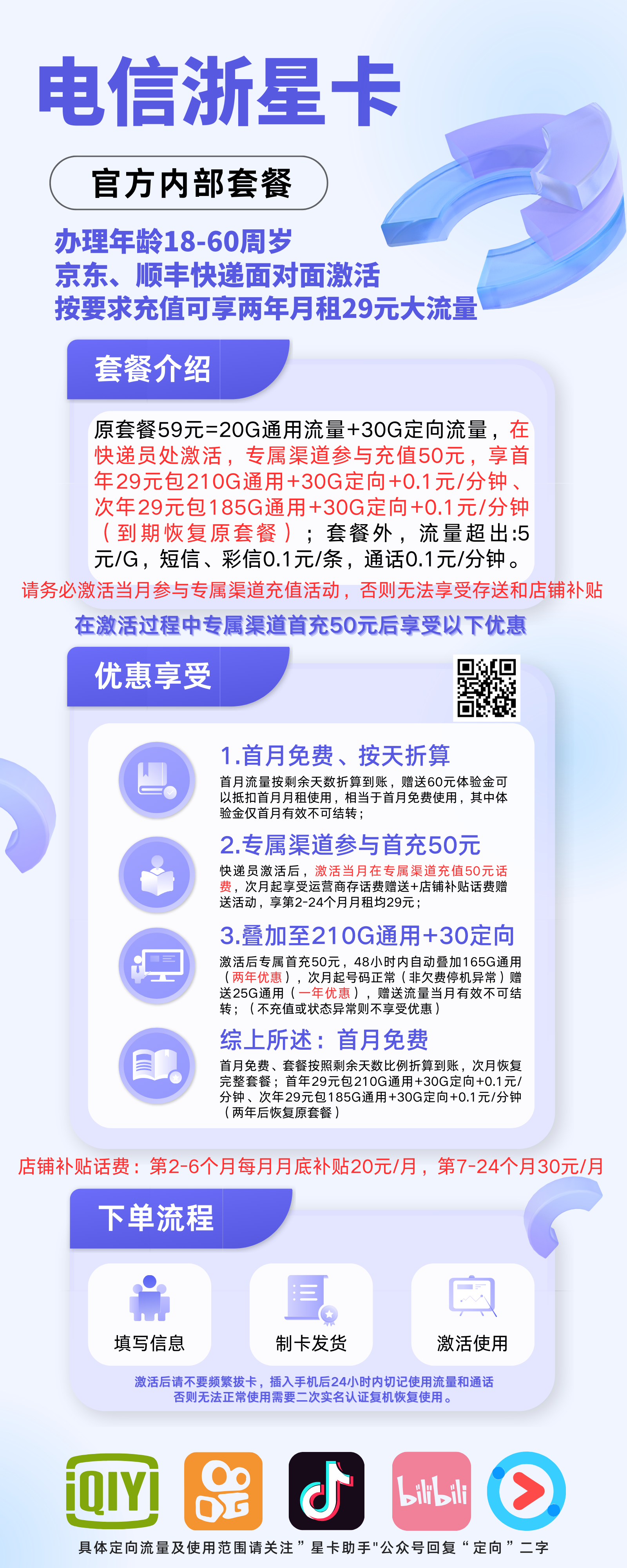 图片[2]-电信浙星卡29元包210G通用+30G定向+通话0.1元/分钟 两年29-号卡推客